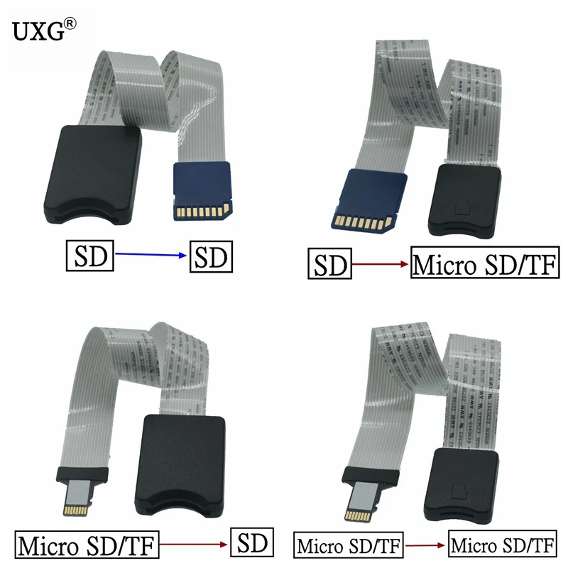 SD-карта мама для TF Micro SD папа SD/TF гибкая карта удлинитель кабеля адаптер ридер