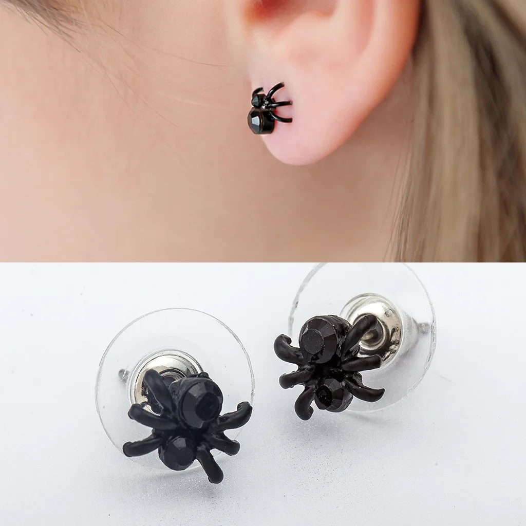 Hot Fashion 1 Pair Novelty 3D Cute Funny Black Spider Ear Stud Earrings Hot Selling Unique Punk Earrings for Women Gifts
Hot Fashion 1 Pair Novelty 3D Cute Funny Black Spider Ear Stud Earrings Hot Selling Unique Punk Earrings for Women Gifts