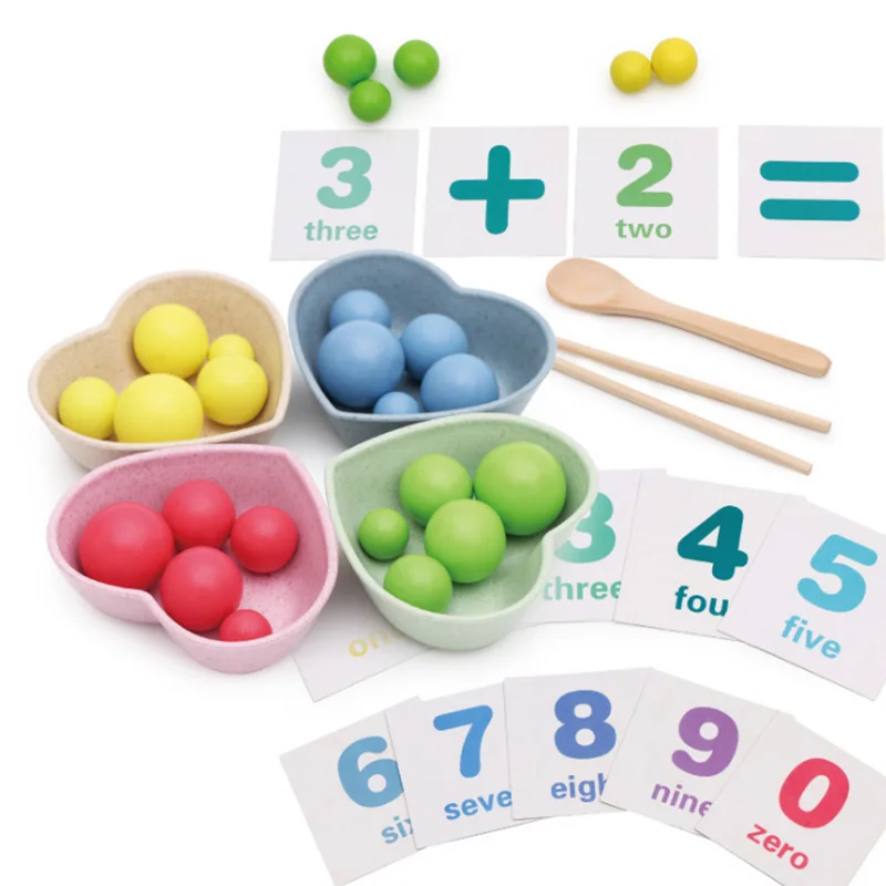 

Детские математические игрушки Монтессори, арифметический подсчет-шар, дошкольные деревянные игрушки для детей, Ранние развивающие игрушк...