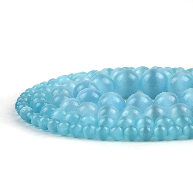 AAA Light Blue Cat Eye Beads High Quality Smooth Round Loose Beads for Jewelry Making Opal Stone Charm Bracelets 4/6/8/10/12mm
AAA Light Blue Cat Eye Beads High Quality Smooth Round Loose Beads for Jewelry Making Opal Stone Charm Bracelets 4/6/8/10/12mm