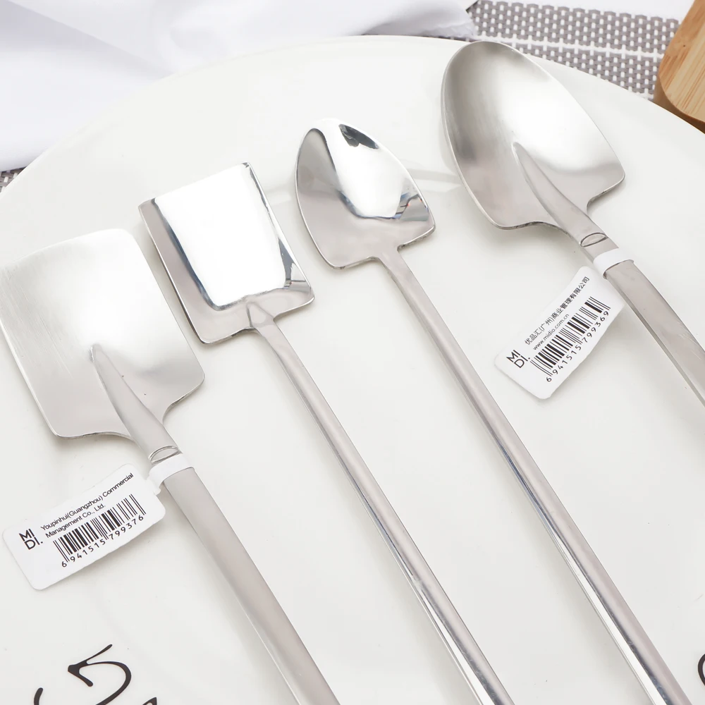 Square Head Spoon Tableware Dessert Afternoon Tea Teaspoon Shovel Spoon Coffee Ice Cream Retro Metal Stainless Steel
Square Head Spoon Tableware Dessert Afternoon Tea Teaspoon Shovel Spoon Coffee Ice Cream Retro Metal Stainless Steel