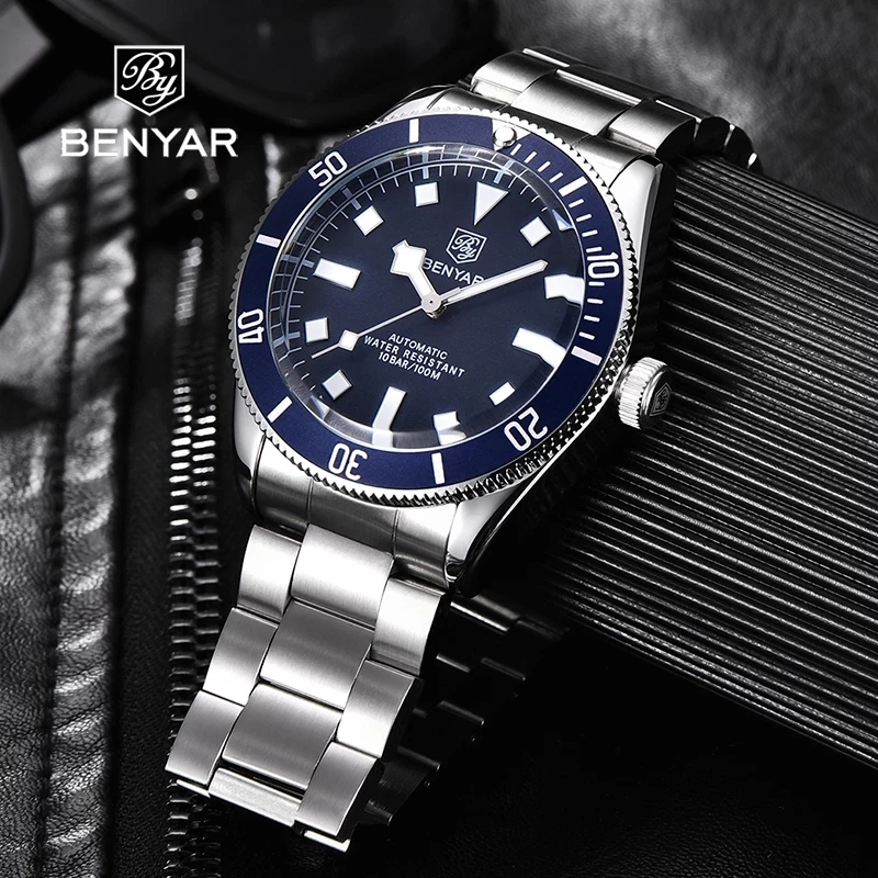 BENYAR Mechanical Men Watch Top Luxury 2021 New Fashion 100M Waterproof Automatic Watch men's Accessories Luminous Sports Clock
BENYAR Mechanical Men Watch Top Luxury 2021 New Fashion 100M Waterproof Automatic Watch men's Accessories Luminous Sports Clock