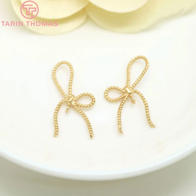 6PCS 13x28MM 24K Champagne Gold Color Plated Brass Twist Bow Charms Pendants High Quality Diy Jewelry Accessories
6PCS 13x28MM 24K Champagne Gold Color Plated Brass Twist Bow Charms Pendants High Quality Diy Jewelry Accessories