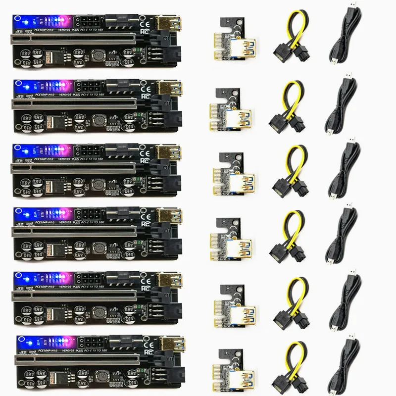 Видеокарта PCIE Riser 010s Plus, переходник расширения PCI Express VER010S PLUS PCIE X16, карта расширения для майнинга 
Видеокарта PCIE Riser 010s Plus, переходник расширения PCI Express VER010S PLUS PCIE X16, карта расширения для майнинга