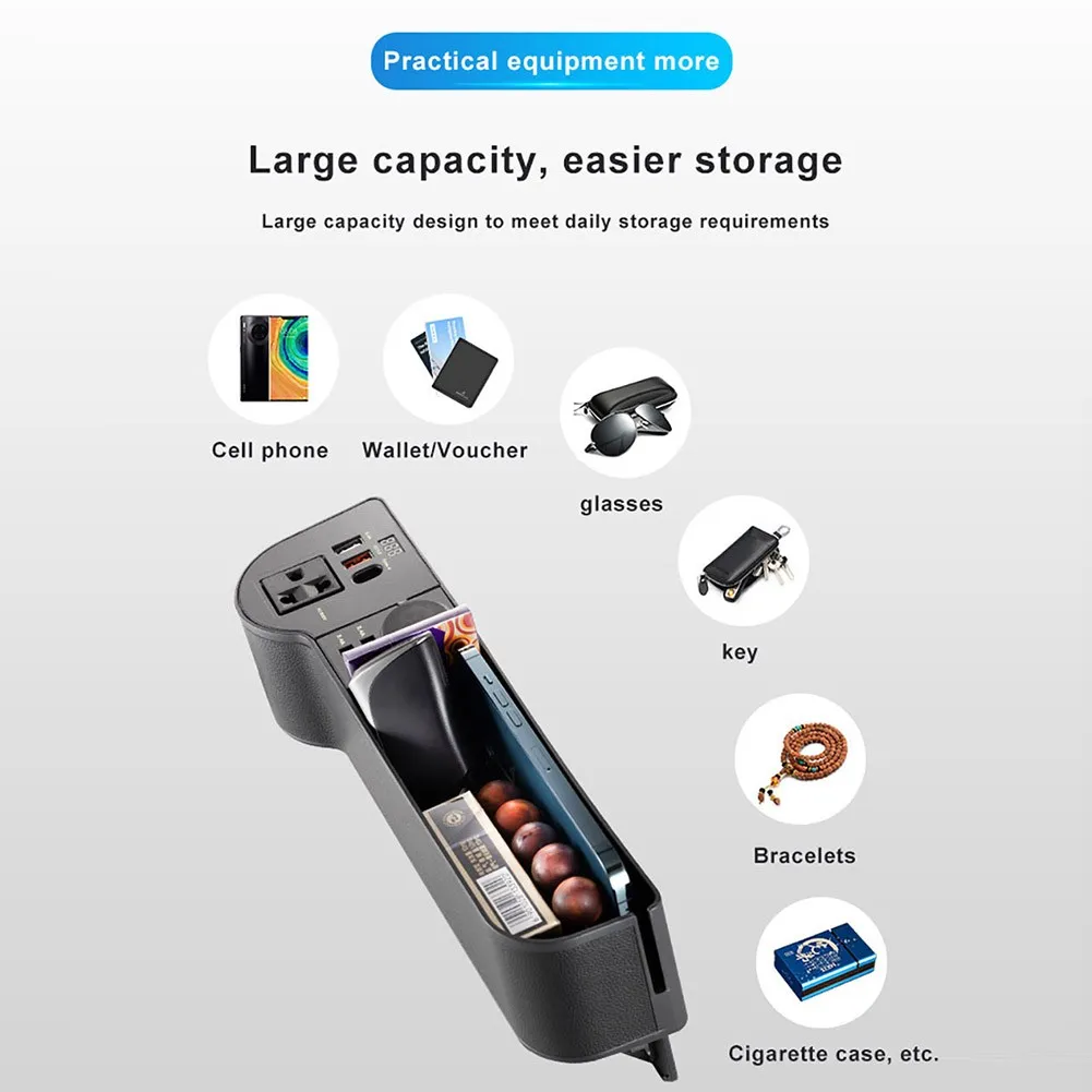 2 In 1 Car Organizers Seat Clearance Inverter Charger LED Storage Box 12V 220V Multifunctional Interior Accessories
2 In 1 Car Organizers Seat Clearance Inverter Charger LED Storage Box 12V 220V Multifunctional Interior Accessories
