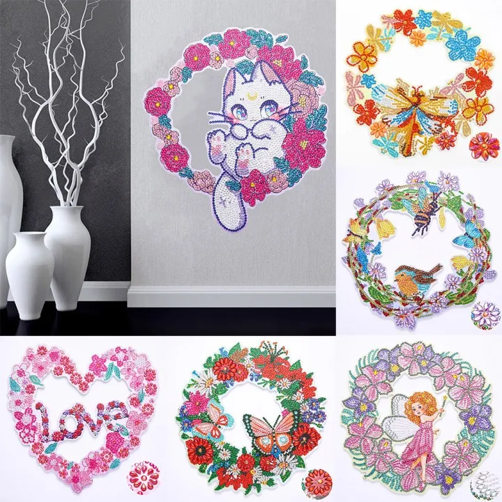 DIY Spot Drill Garland 5D Crystal Diamond Painting Art Flower Wreath Gift Handwork Hanging Mosaic Wall Decoration Home Decor
DIY Spot Drill Garland 5D Crystal Diamond Painting Art Flower Wreath Gift Handwork Hanging Mosaic Wall Decoration Home Decor