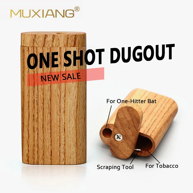 MUXIANG деревянная Dugout одна htter труба коробка для хранения курительная трубка