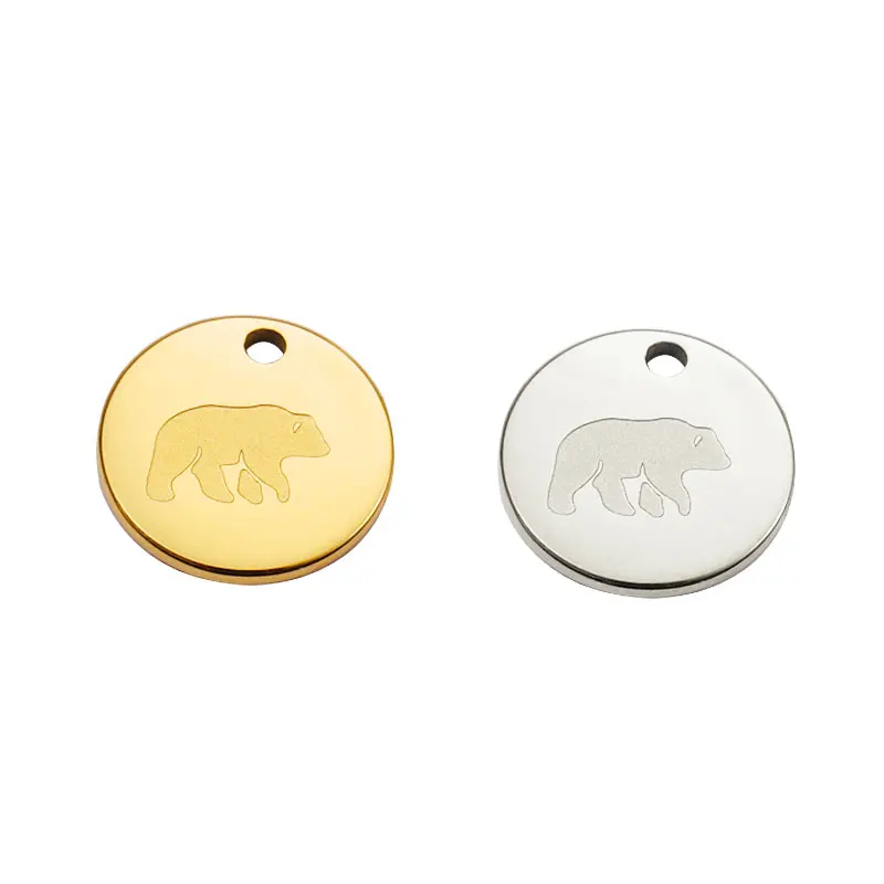 20Pcs Ins Mirror Polish Stainless Steel Round Corner Engraved Bear Round Charms For DIY Making Pendant Necklaces Stud Earrings
20Pcs Ins Mirror Polish Stainless Steel Round Corner Engraved Bear Round Charms For DIY Making Pendant Necklaces Stud Earrings