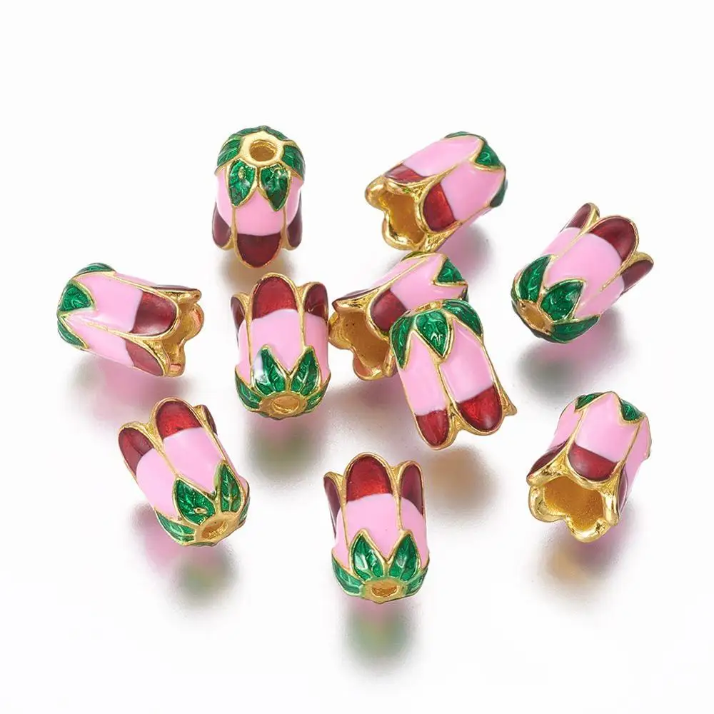 10pcs Alloy Enamel 5-Petal Bead Caps 11x8mm Metal Flower Spacer Beads Cone End Caps for DIY Jewelry Making
10pcs Alloy Enamel 5-Petal Bead Caps 11x8mm Metal Flower Spacer Beads Cone End Caps for DIY Jewelry Making