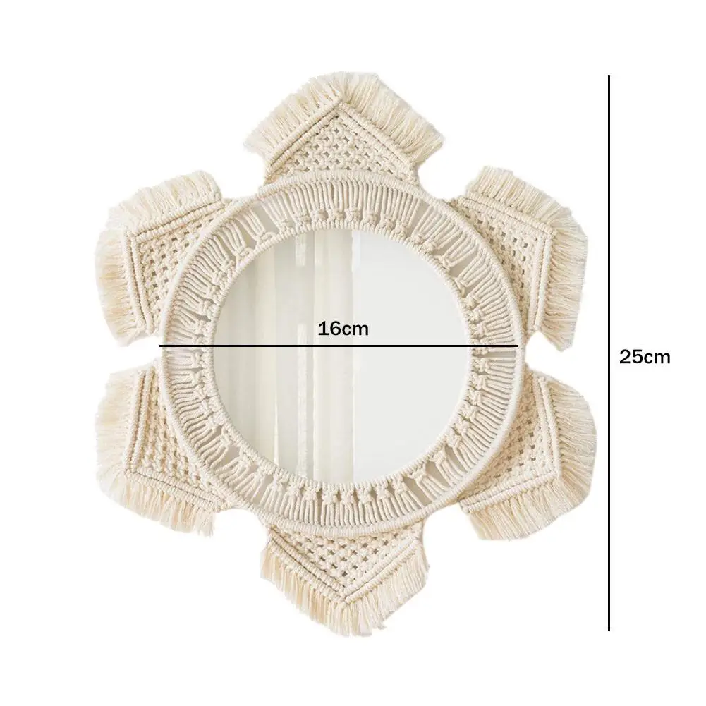 Hand-knitted Cotton Rope Tapestry Round Ornaments Macrame Woven Wall Hanging Bohemian Room Geometric Tapestry Nordic Wall Decor
Hand-knitted Cotton Rope Tapestry Round Ornaments Macrame Woven Wall Hanging Bohemian Room Geometric Tapestry Nordic Wall Decor