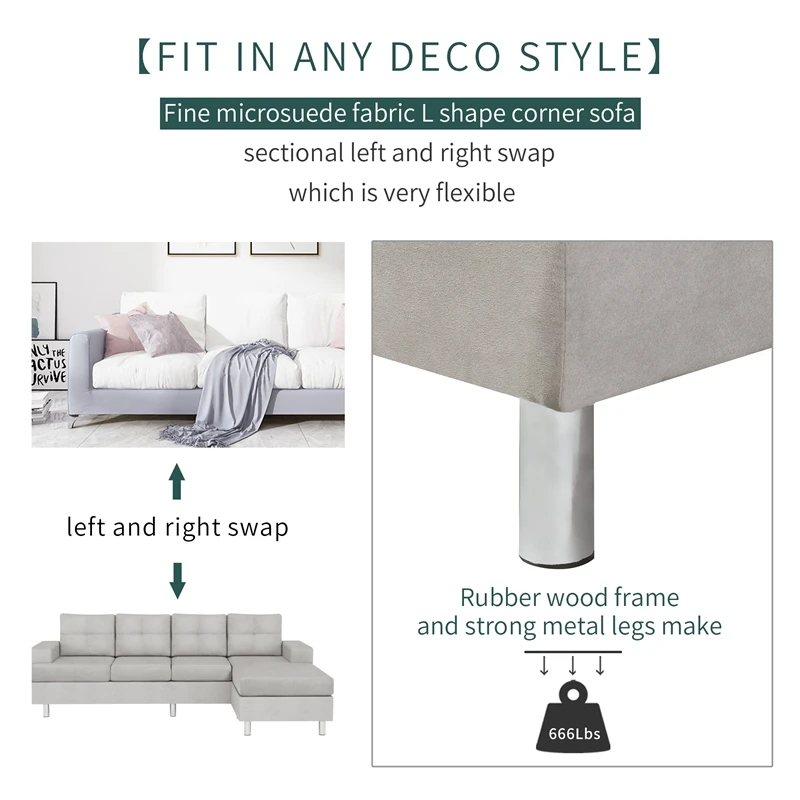 Couch And Sofa Sets For Living Room With Reversible Chaise Lounge L Shape Home Furniture Sectionals Left Or Right Hand Chaise
Couch And Sofa Sets For Living Room With Reversible Chaise Lounge L Shape Home Furniture Sectionals Left Or Right Hand Chaise