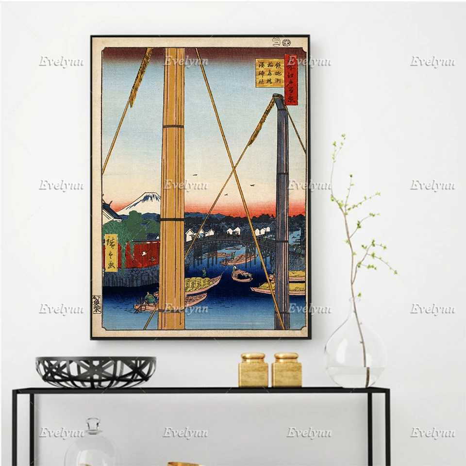 Ando Hiroshige - Inari Bridge and Minato Shrine,Teppōzu - Japanese Art Poster, Wall Art Prints Home Decor Canvas Floating Frame
Ando Hiroshige - Inari Bridge and Minato Shrine,Teppōzu - Japanese Art Poster, Wall Art Prints Home Decor Canvas Floating Frame