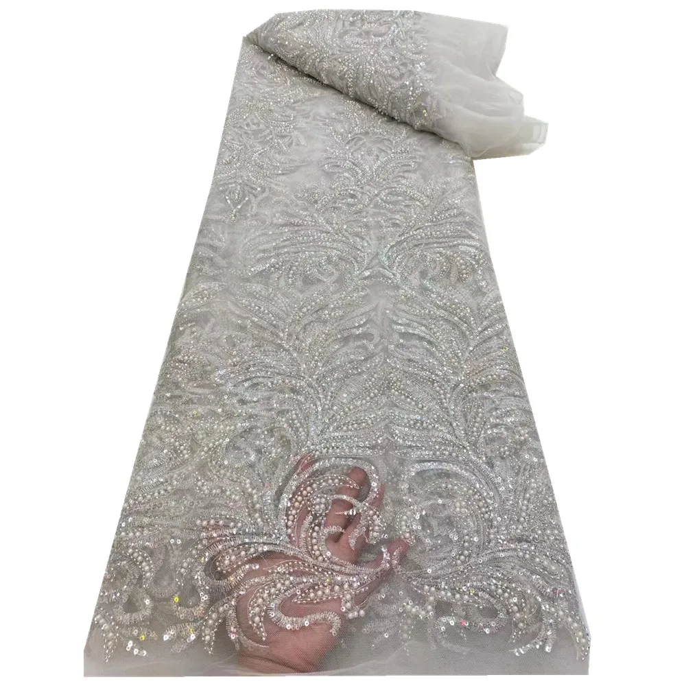SJ Lace African French Lace Fabric With Beaded High Quality 2021 Nigeria Tulle Lace Fabric For Wedding Party Dresses f8-65
SJ Lace African French Lace Fabric With Beaded High Quality 2021 Nigeria Tulle Lace Fabric For Wedding Party Dresses f8-65