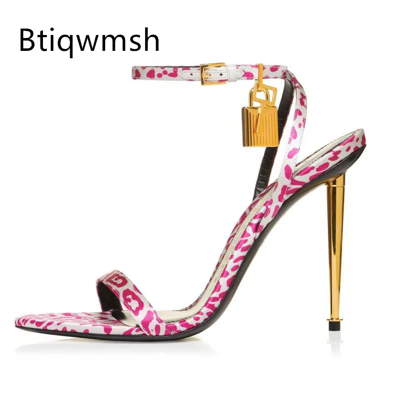 Pink Leopard Gladiator Sandals Women Open Toe One Belt Ankle Strap Gold Lock High Heels Shoes Woman Summer Runway Shoes
Pink Leopard Gladiator Sandals Women Open Toe One Belt Ankle Strap Gold Lock High Heels Shoes Woman Summer Runway Shoes