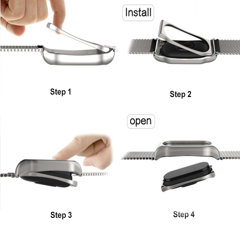 Magnetic Wristband Stainless Steel Metal Screwless Wrist Strap For Xiaomi Band 2 19QC
Magnetic Wristband Stainless Steel Metal Screwless Wrist Strap For Xiaomi Band 2 19QC