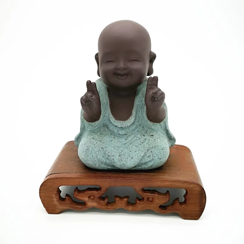 Buddha Statues Small Monk Color Sand Ceramic Home Club Geomantic Decoration Purple Sand Figurines Tea Pet Home Decor
Buddha Statues Small Monk Color Sand Ceramic Home Club Geomantic Decoration Purple Sand Figurines Tea Pet Home Decor