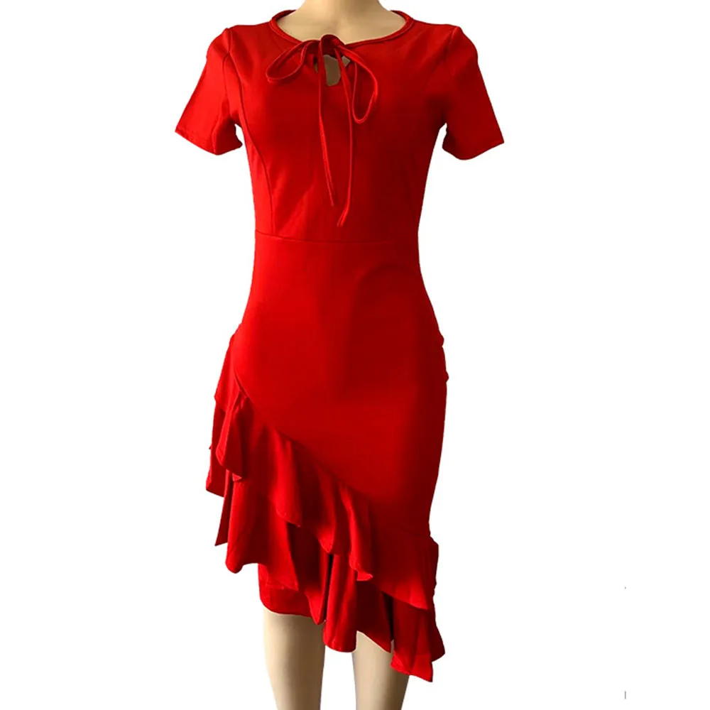 2021 African Oversize Fashion Casual Summer New Western Style Women's Dress Mermaid Ruffle Round Neck Summer 
2021 African Oversize Fashion Casual Summer New Western Style Women's Dress Mermaid Ruffle Round Neck Summer