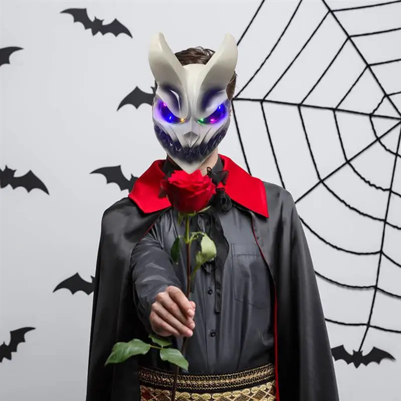 Halloween Demon Mask 3D LED Light Mask Halloween Cosplay Scary Cute Masks Halloween Party Costume Props
Halloween Demon Mask 3D LED Light Mask Halloween Cosplay Scary Cute Masks Halloween Party Costume Props
