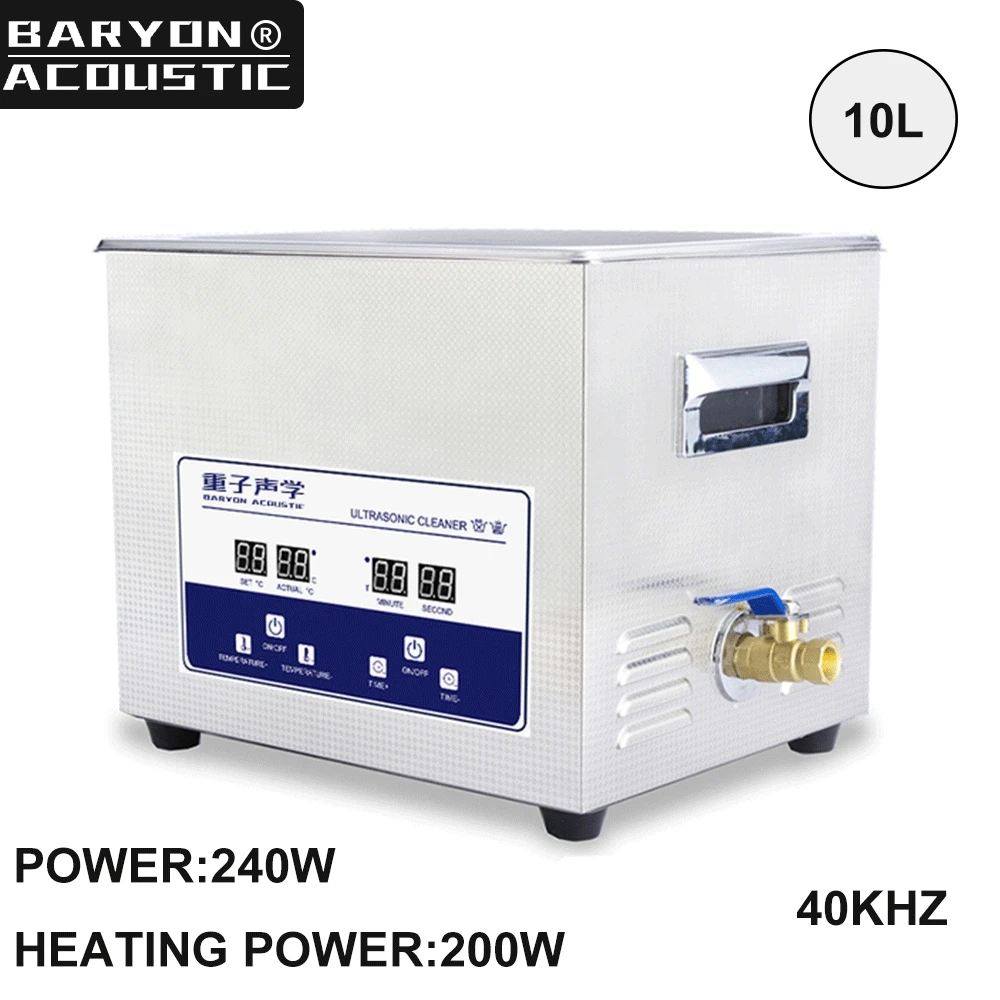 Industrial Ultrasonic Cleaner 10L Digital Display 240W Jewelry Dental Industrial Plate Stainless Steel Ultrasonic Cleaning
Industrial Ultrasonic Cleaner 10L Digital Display 240W Jewelry Dental Industrial Plate Stainless Steel Ultrasonic Cleaning