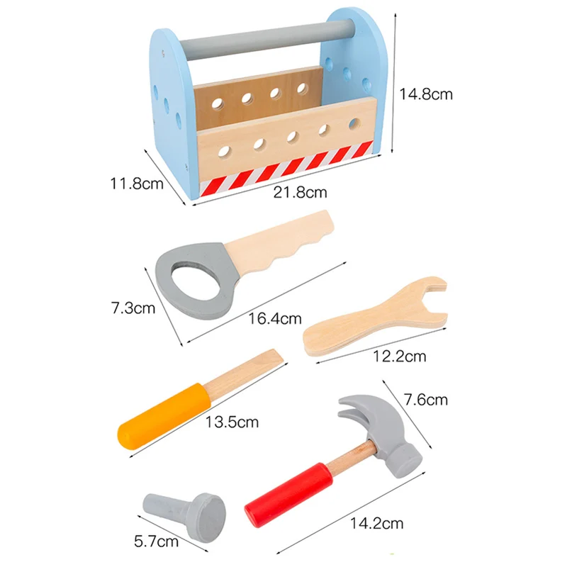 Kids Wooden Toolbox Pretend Play Set Educational Montessori Toys Nut Disassembly Screw Assembly Simulation Repair Carpenter Tool
Kids Wooden Toolbox Pretend Play Set Educational Montessori Toys Nut Disassembly Screw Assembly Simulation Repair Carpenter Tool