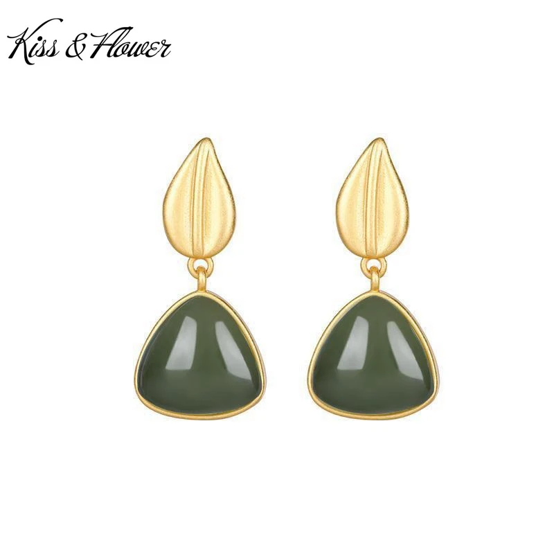 KISS&FLOWER ER285 Fine Jewelry Wholesale Fashion Woman Bride Mother Birthday Wedding Gift Leaf Triangle 24KT Gold Stud Earring
KISS&FLOWER ER285 Fine Jewelry Wholesale Fashion Woman Bride Mother Birthday Wedding Gift Leaf Triangle 24KT Gold Stud Earring
