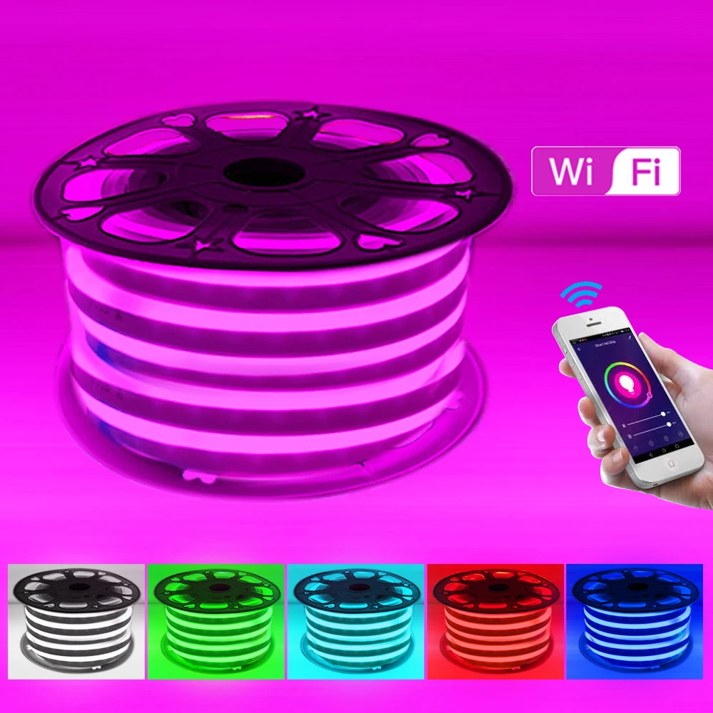 WIFI RGB светодиодный неоновый светильник 24key Wifi Пульт дистанционного управления EU US