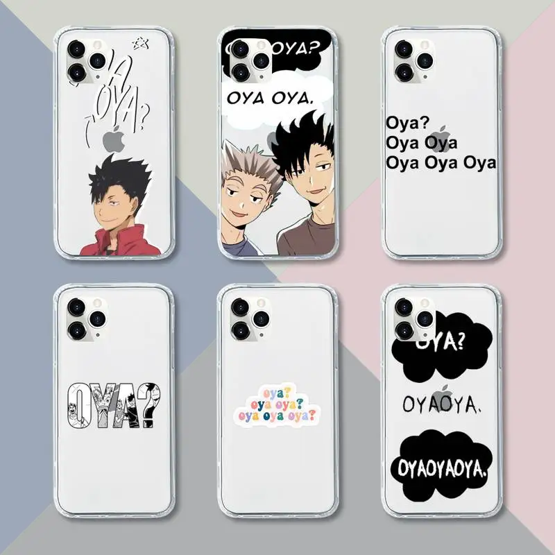 Oya Oya Oya Haikyuu Phone Case Transparent For iPhone 12 11 pro mini XS XR X max 5 6 s 7 8 plus Soft TPU Clear Mobile bags
Oya Oya Oya Haikyuu Phone Case Transparent For iPhone 12 11 pro mini XS XR X max 5 6 s 7 8 plus Soft TPU Clear Mobile bags