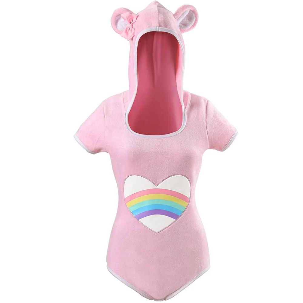 Love Heart Rainbow Patchwork Skinny Bodysuit Women Sexy Rabbit Hooded Short Sleeve Plush Playsuit Homewear Sweet Girl Jumpsuits
Love Heart Rainbow Patchwork Skinny Bodysuit Women Sexy Rabbit Hooded Short Sleeve Plush Playsuit Homewear Sweet Girl Jumpsuits
