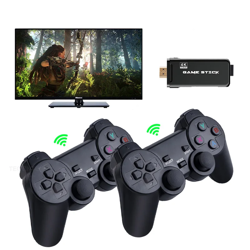 4K TV Video Game Console 2.4G Double Wireless Controller Gamepad Support HDMI PS1 Classic Games Retro Game Console
4K TV Video Game Console 2.4G Double Wireless Controller Gamepad Support HDMI PS1 Classic Games Retro Game Console
