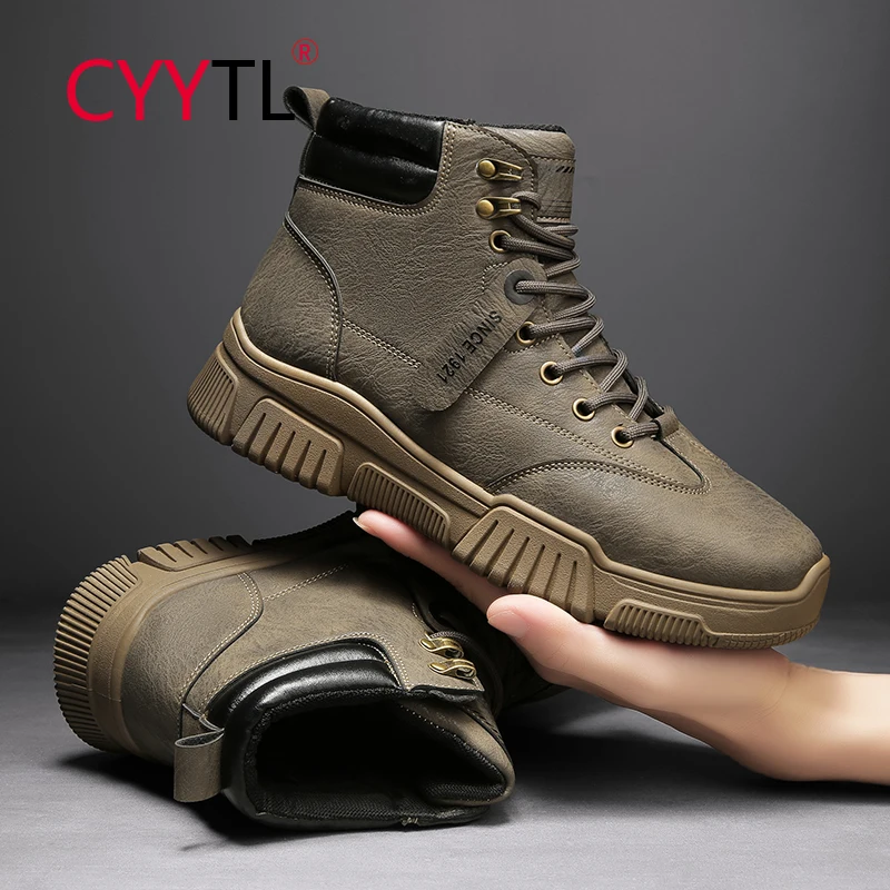 Мужские Зимние ботильоны CYYTL, новинка 2021, винтажные спортивные уличные удобные ботинки, Нескользящие кожаные водонепроницаемые мужские бот...
Мужские Зимние ботильоны CYYTL, новинка 2021, винтажные спортивные уличные удобные ботинки, Нескользящие кожаные водонепроницаемые мужские бот...