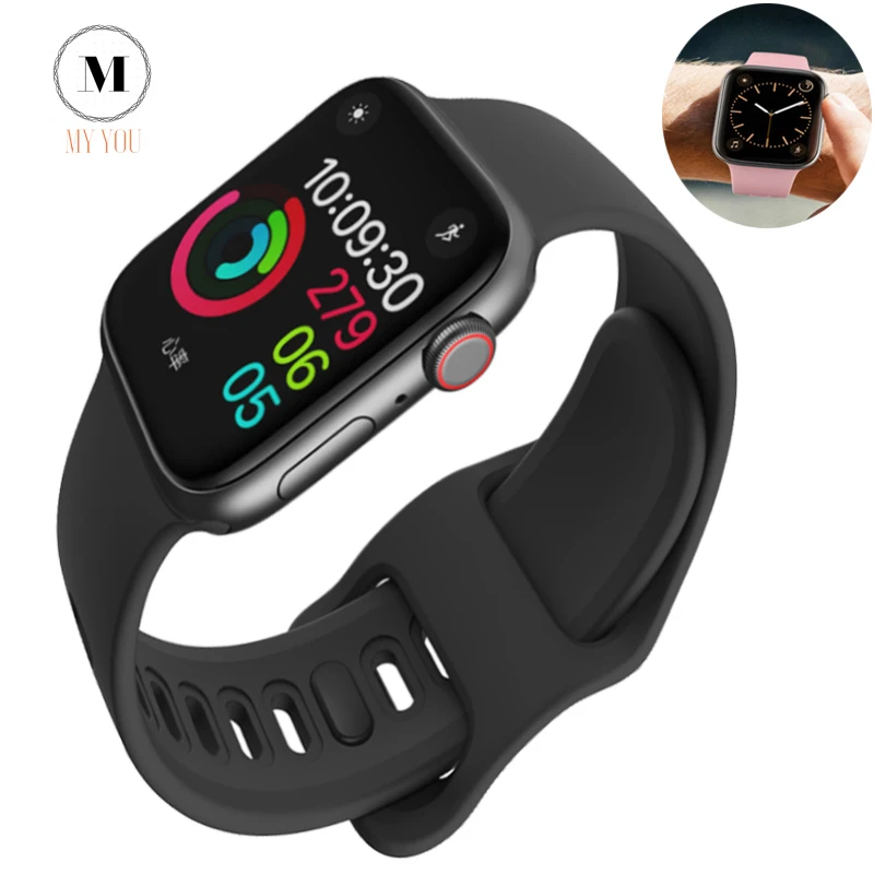 Спортивный бесшовный ремешок для наручных часов apple watch 5 4 полосным 44 мм 40
