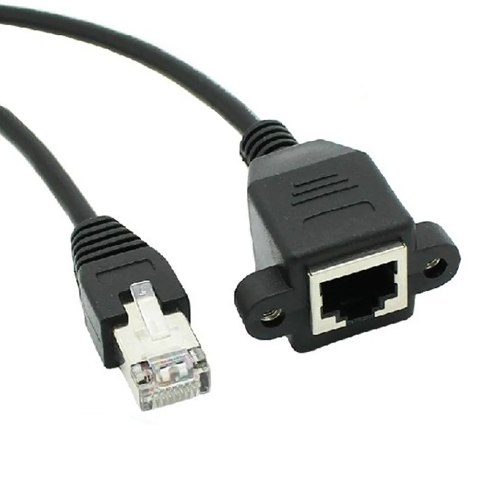 Фото CARPRIE 1 шт. 30 см 8Pin RJ45 кабель мужской женский винт Панель Ethernet LAN - купить