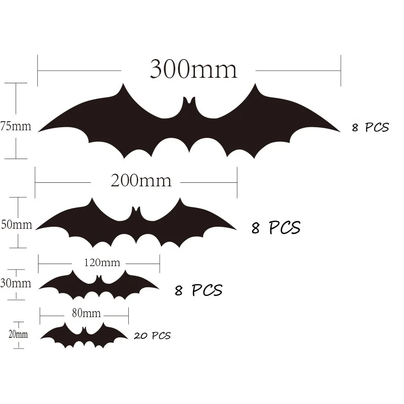 Halloween Decoration PET 44 Pcs 3D Bat Wall Decoration with Glue Dots Can Be Pasted Party Decor
Halloween Decoration PET 44 Pcs 3D Bat Wall Decoration with Glue Dots Can Be Pasted Party Decor