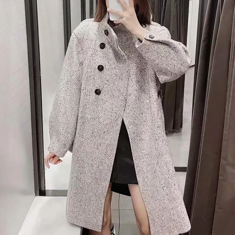 SeeBeautiful New Fashion Spring 2021 Turtleneck Long Sleeve Single Breasted Belts Warm Thick Overcoat Loose Coat Woman Q660
SeeBeautiful New Fashion Spring 2021 Turtleneck Long Sleeve Single Breasted Belts Warm Thick Overcoat Loose Coat Woman Q660