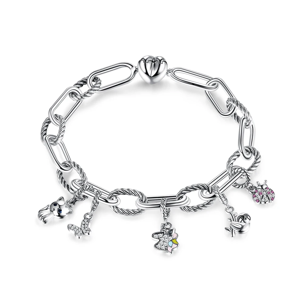 ZEMIOR Cute Small Pendent For Bracelet Fit Unisex 925 Sterling Silver Butterfly Cat Ladybug Unicorn Sloth Charm Animal Fine Bead
ZEMIOR Cute Small Pendent For Bracelet Fit Unisex 925 Sterling Silver Butterfly Cat Ladybug Unicorn Sloth Charm Animal Fine Bead