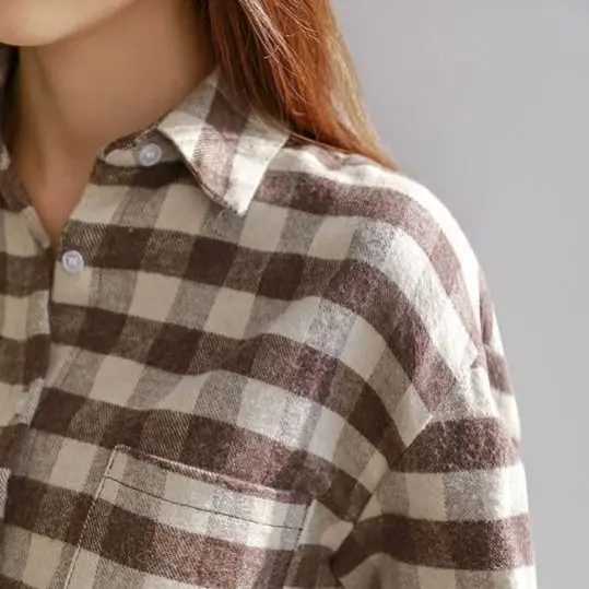New Arrival Spring Fashion Women Long Sleeve Shirt Preppy Style Turn-down Collar Loose Plaid Blouse Casual Ladies Tops D222
New Arrival Spring Fashion Women Long Sleeve Shirt Preppy Style Turn-down Collar Loose Plaid Blouse Casual Ladies Tops D222