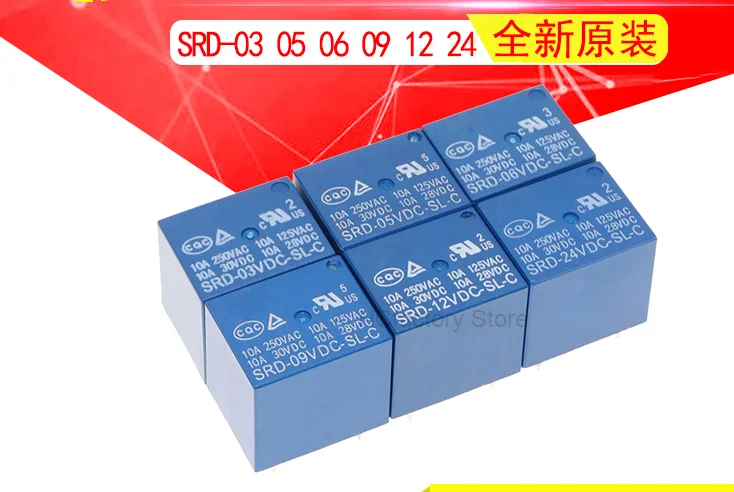 Original 5PCS Relay SRD-05VDC-SL-C SRD-03 05 06 09 12 24 12VDC-SL-C 5PINS 3V 5V 9V 6V 24V 12V High-quality 10A 250VAC 5 pin 
Original 5PCS Relay SRD-05VDC-SL-C SRD-03 05 06 09 12 24 12VDC-SL-C 5PINS 3V 5V 9V 6V 24V 12V High-quality 10A 250VAC 5 pin