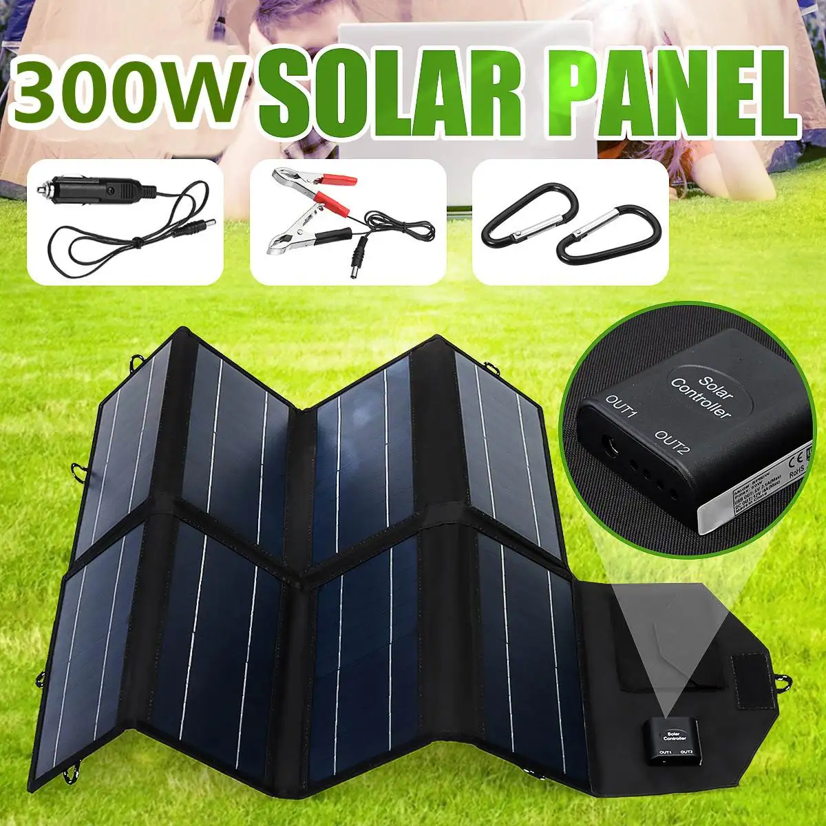 300W Foldable Solar Panel Solar Cell Portable Folding Waterproof Dual USB Solar Panel Outdoor Mobile Power Battery Charger
300W Foldable Solar Panel Solar Cell Portable Folding Waterproof Dual USB Solar Panel Outdoor Mobile Power Battery Charger