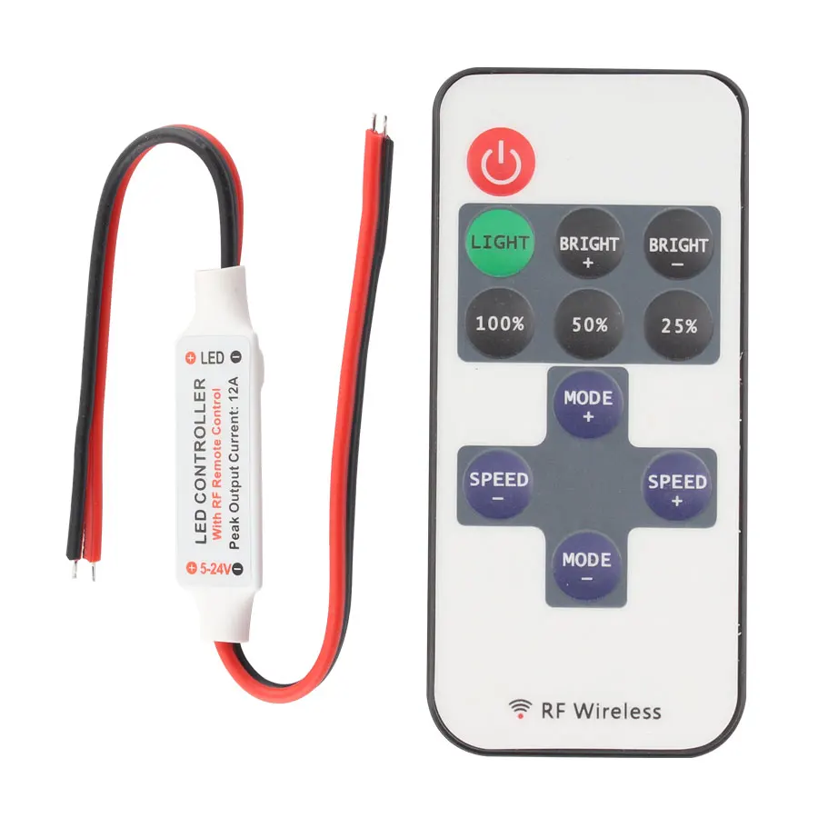 

DC 5V-24V LED RF Wireless Mini Remote Controller Dimmer RF Wireless Remote Controllers For LED Light SMD 5050 2835 RGB Strip