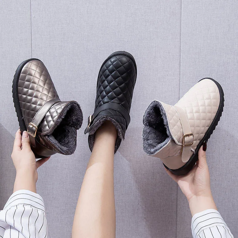 New snow boots for women winter cotton and thick ankle boots waterproof and non-slip flat thick bottom warm women's shoes
New snow boots for women winter cotton and thick ankle boots waterproof and non-slip flat thick bottom warm women's shoes