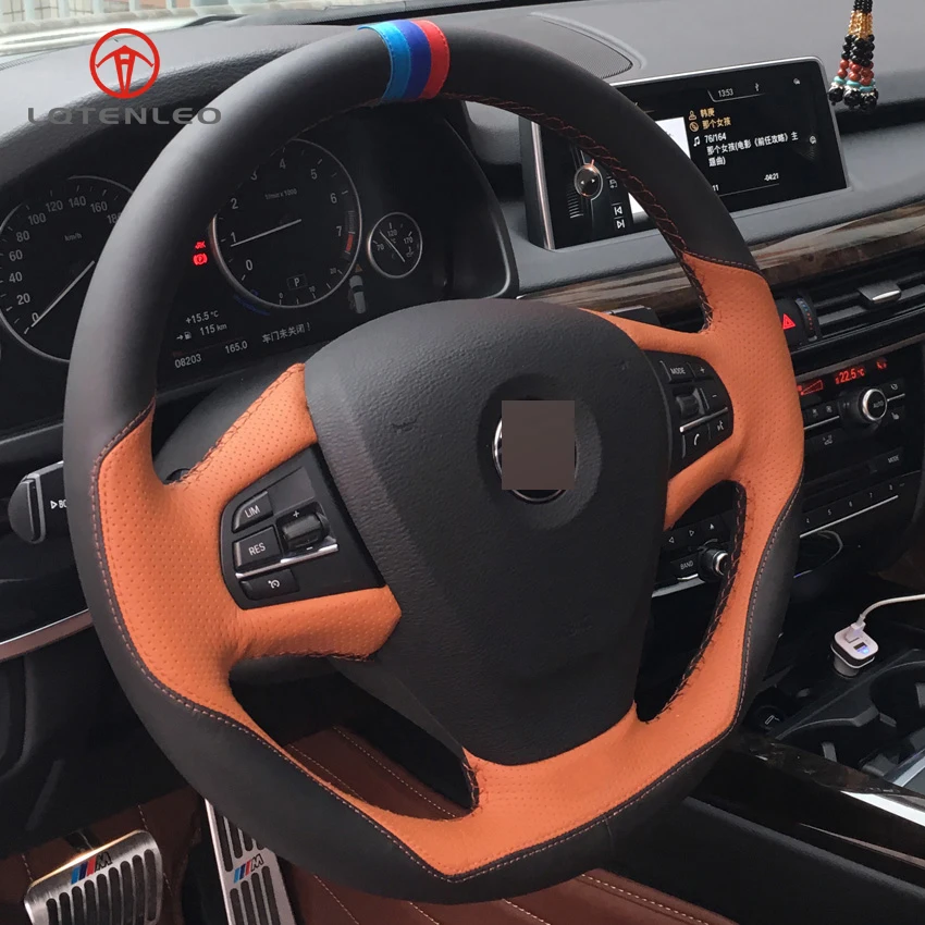 LQTENLEO Orange Black Leather DIY Hand-stitched Car Steering Wheel Cover for BMW X3 F25 2010-2017 X5 F15 2013-2017
LQTENLEO Orange Black Leather DIY Hand-stitched Car Steering Wheel Cover for BMW X3 F25 2010-2017 X5 F15 2013-2017
