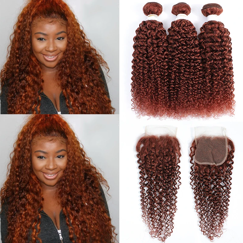 Auburn Brown Brazilian Straight Human Hair Bundles With Closure KEMY HAIR Honey Blonde Human Hair Weave Bundles Non-Remy Hair
Auburn Brown Brazilian Straight Human Hair Bundles With Closure KEMY HAIR Honey Blonde Human Hair Weave Bundles Non-Remy Hair