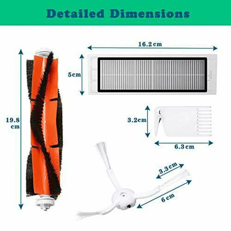 Accessory Kit for Xiaomi MI Roborock S50 S51 S55 S5 S6 Robot Replacement Vacuum Parts Main Brush Filter
Accessory Kit for Xiaomi MI Roborock S50 S51 S55 S5 S6 Robot Replacement Vacuum Parts Main Brush Filter