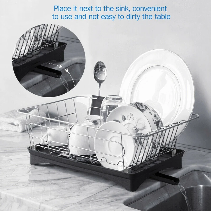Kitchen Utensil Organizer Stainless Steel Dish Drainer Drying Rack Rust Proof Bowl Holder Kitchen Counter Storage Rack
Kitchen Utensil Organizer Stainless Steel Dish Drainer Drying Rack Rust Proof Bowl Holder Kitchen Counter Storage Rack