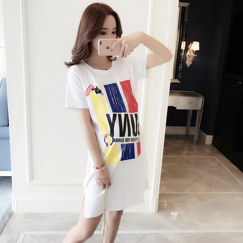 8941# Chic Printed Cotton Maternity Long Tees Summer Korean Fashion T Shirt Clothes for Pregnant Women Pregnancy Casual Dress
8941# Chic Printed Cotton Maternity Long Tees Summer Korean Fashion T Shirt Clothes for Pregnant Women Pregnancy Casual Dress