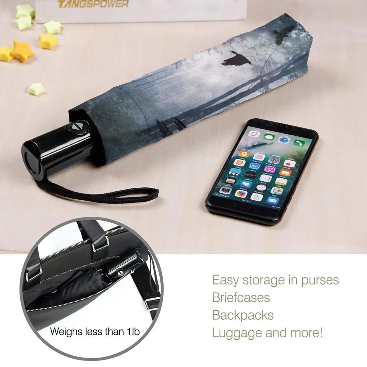 Black Crows Flying In The Night Forest Windproof Automatic Folding Inverted Umbrella Portable Paraguas for Man Woman
Black Crows Flying In The Night Forest Windproof Automatic Folding Inverted Umbrella Portable Paraguas for Man Woman