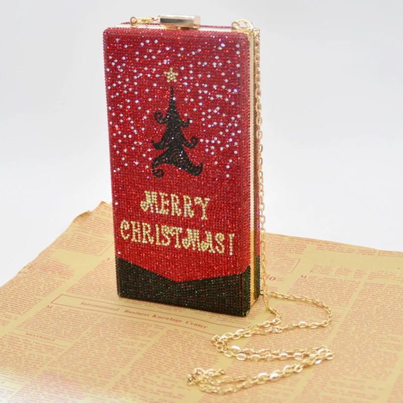 Red Crystal Merry ChristmasTree Lady Dinner Clutches Women Diamond Evening Purses And Handbags Female Party Small Phone Bags
Red Crystal Merry ChristmasTree Lady Dinner Clutches Women Diamond Evening Purses And Handbags Female Party Small Phone Bags