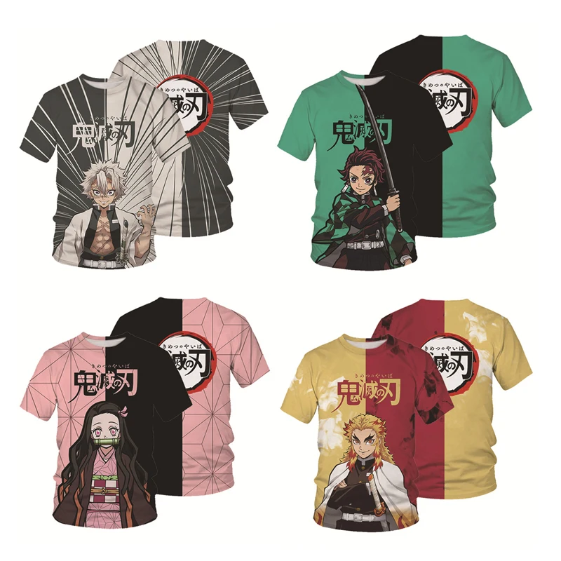 Demon Slayer 3D Print Short Sleeve T-Shirt For Kids Adults Anime Cosplay Costumes Men Clothing Carnival Present Tanjirou Nezuko
Demon Slayer 3D Print Short Sleeve T-Shirt For Kids Adults Anime Cosplay Costumes Men Clothing Carnival Present Tanjirou Nezuko