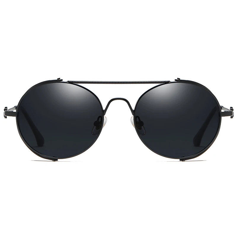 Black Metallic Vintage Gothic Steampunk Sunglasses For Men Women Side Shield Coating Mirrored Blue Red Retro Round Sunglasses
Black Metallic Vintage Gothic Steampunk Sunglasses For Men Women Side Shield Coating Mirrored Blue Red Retro Round Sunglasses