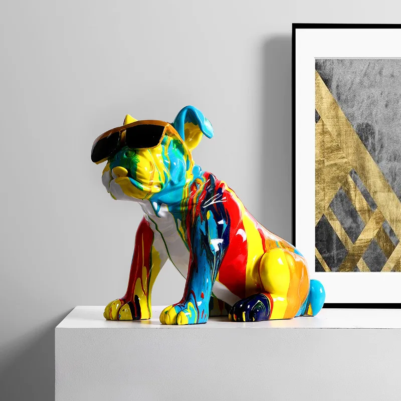 Creative Painted Poodles French fighting dog Statue Resin sculpture Crafts Living Room Ornaments Home Office Decors Decorations
Creative Painted Poodles French fighting dog Statue Resin sculpture Crafts Living Room Ornaments Home Office Decors Decorations
